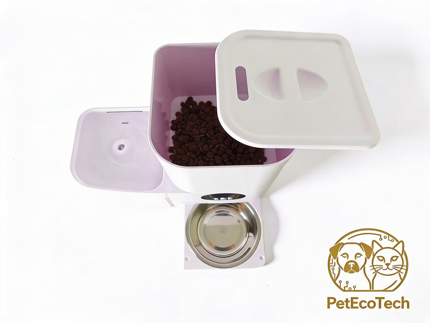 PetEcoTech SmartFeeder™ – Automatisk Foderautomat med App & Vattenfontän