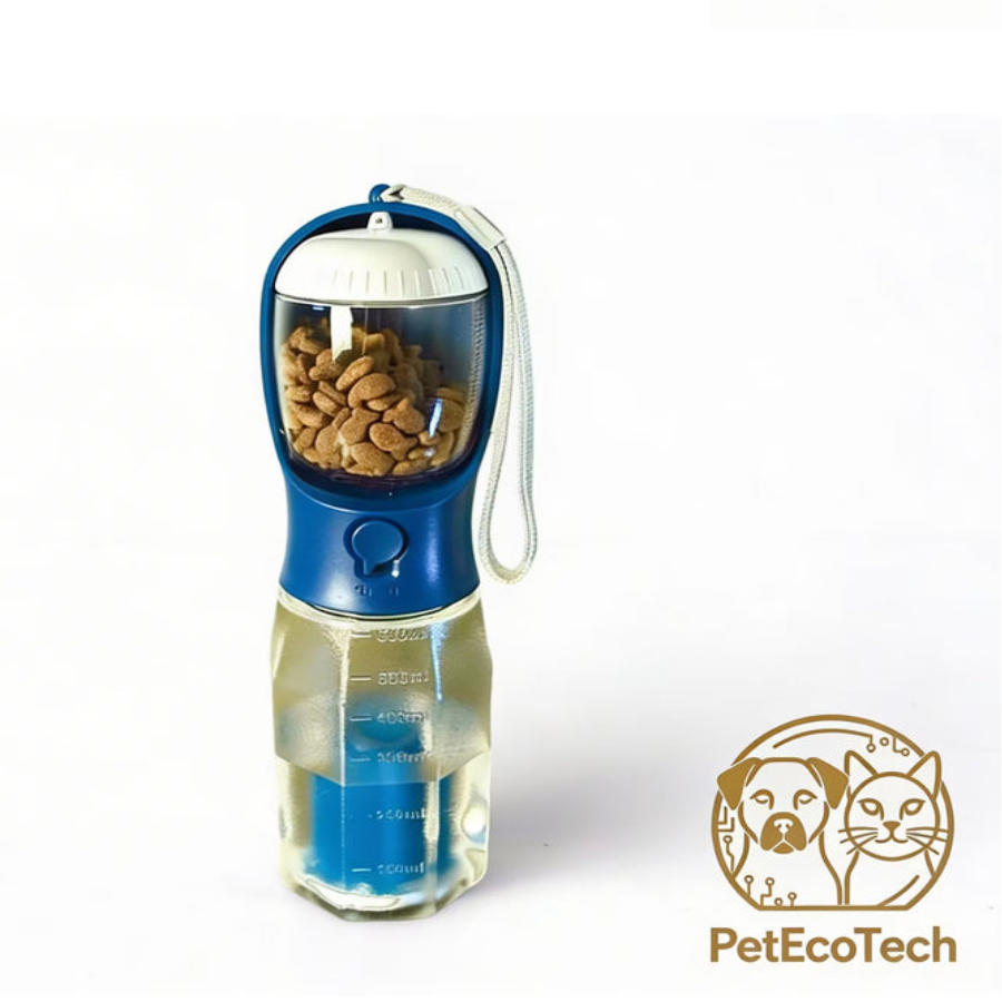 PetEcoTech 3-in-1 Bottle™ – Vatten, Snacks & Bajspåsar i Ett