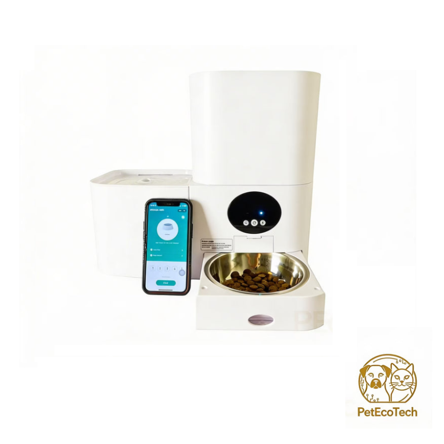 PetEcoTech SmartFeeder™ – Automatisk Foderautomat med App & Vattenfontän